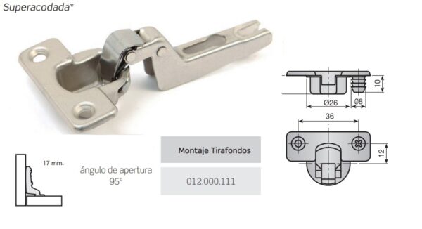 BISAGRA COCINA MESUCO MINI 26 SUPERACODADA 012000111