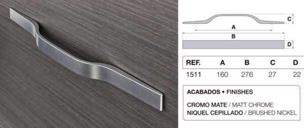 TIRADOR IBYP 1511 CROMO MATE