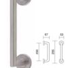 NULACVI MANILLON 7003.02.20 / SV-M338 RECTA A.INOX 200MM
