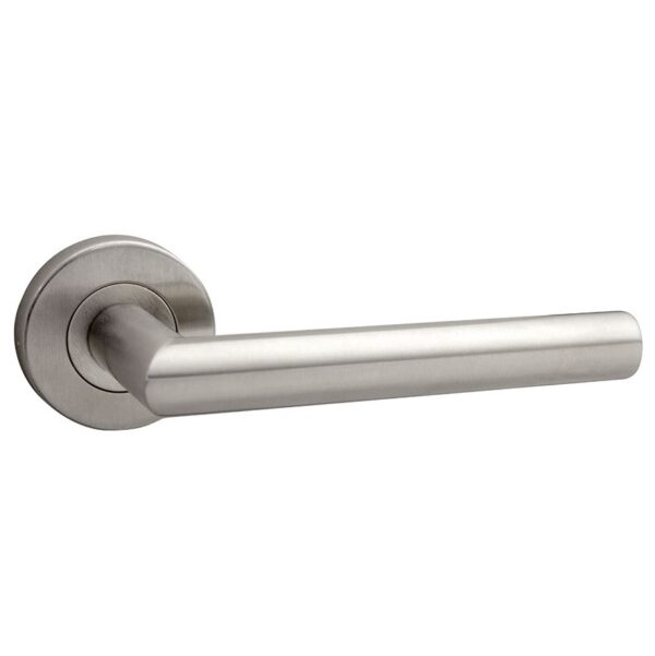 JANDEL JUEGO MANIVELAS SV-R338 RECTA ROSETA REDONDA ACERO INOX