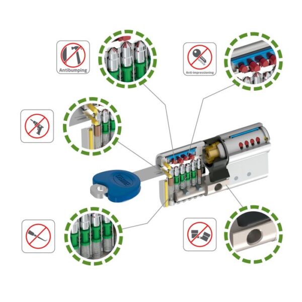 BOMBILLO CROMO MATE SEGURIDAD 20000 50X40 DOBLE EMBRAGUE 23655