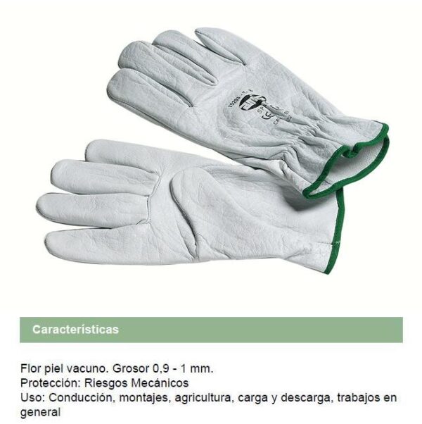 GUANTE FLOR PIEL 15203 TALLA 8 9074