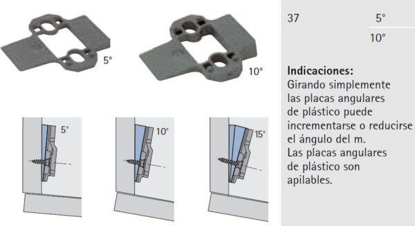BASE HETTICH SENSYS ANGULAR  5º 907253300