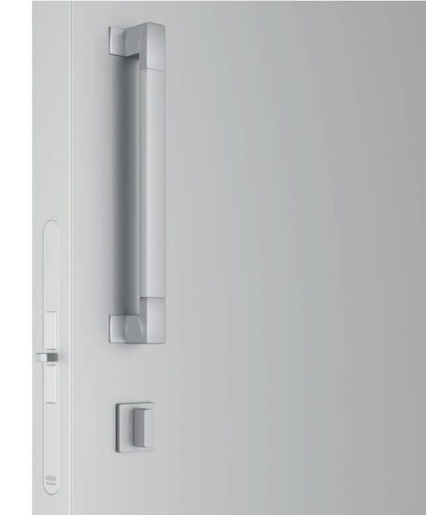 PICAPORTE BLANCO MATE TOUCH & CLOSE - RETENEDOR REGULABLE MAGNETICO CON CUADRADILLO 8 MM ENTRADA 50 B0650250FM